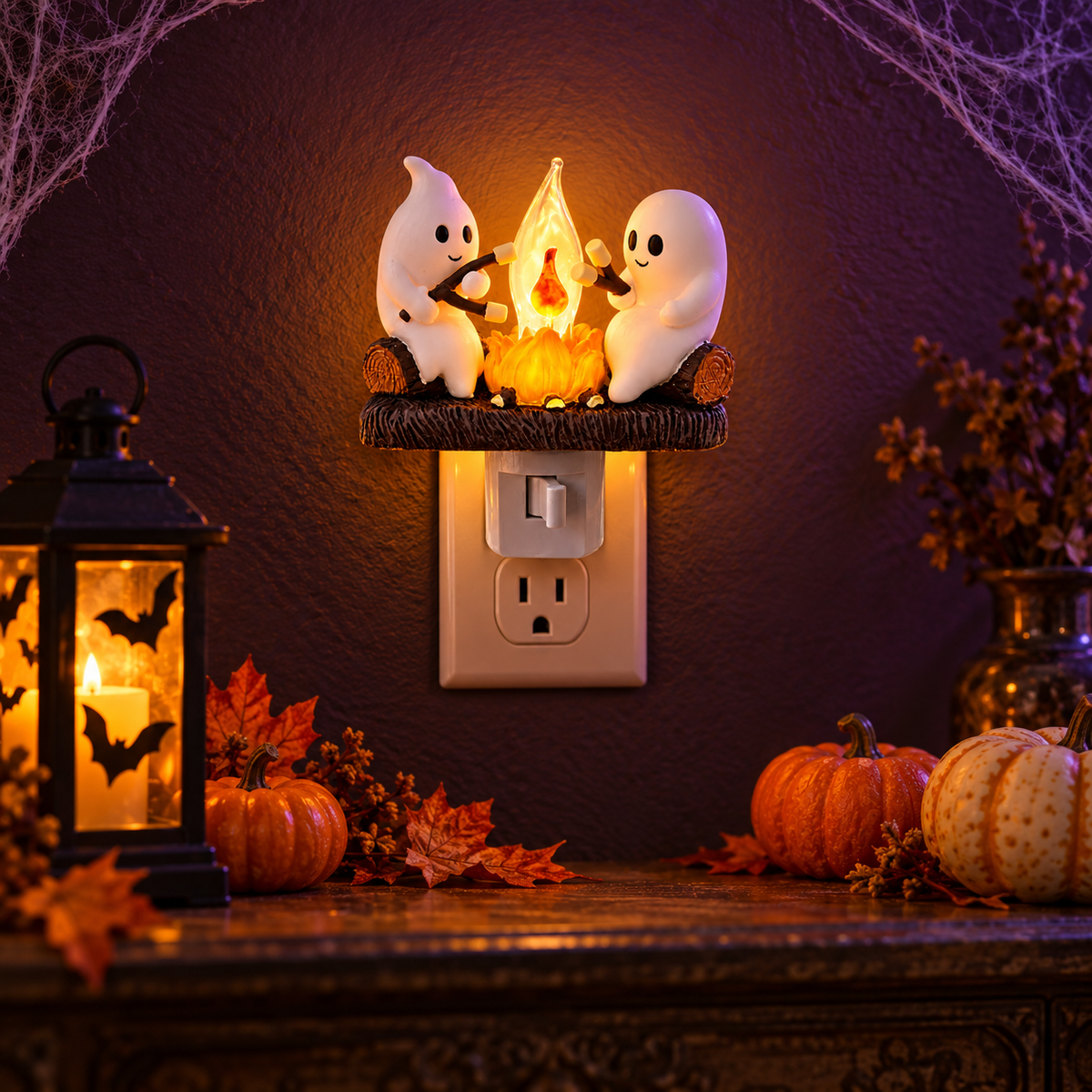 Ghost Campfire Flickering Nightlight✨🔥👻